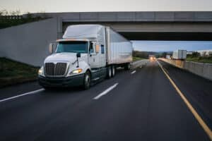 18 wheeler truck on the road