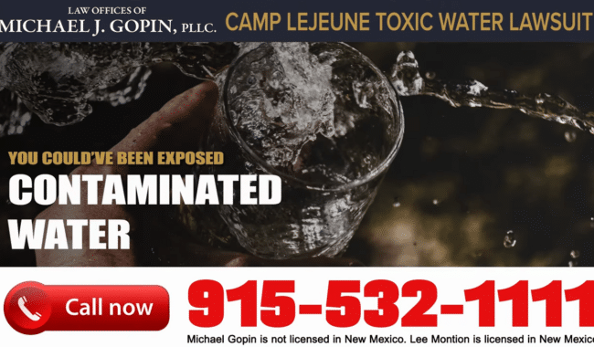 Camp Lejeune Toxic Water Lawsuit