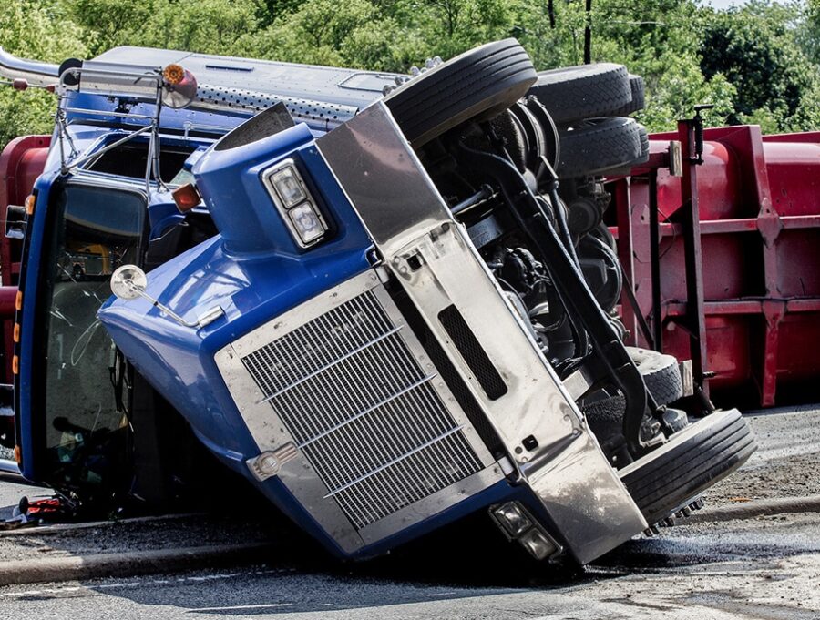 auto trucking accident crash rollover