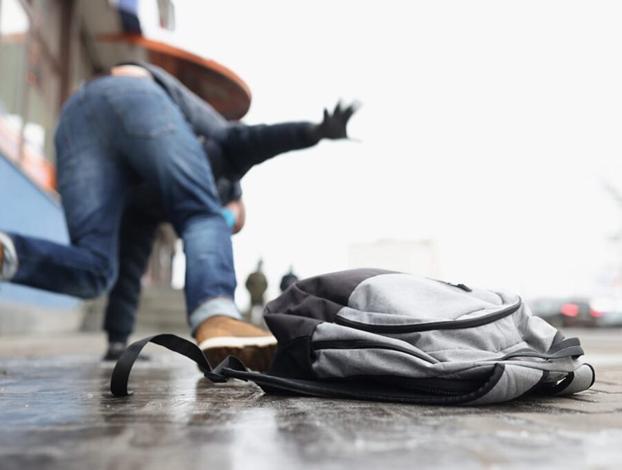 slip falling accident property