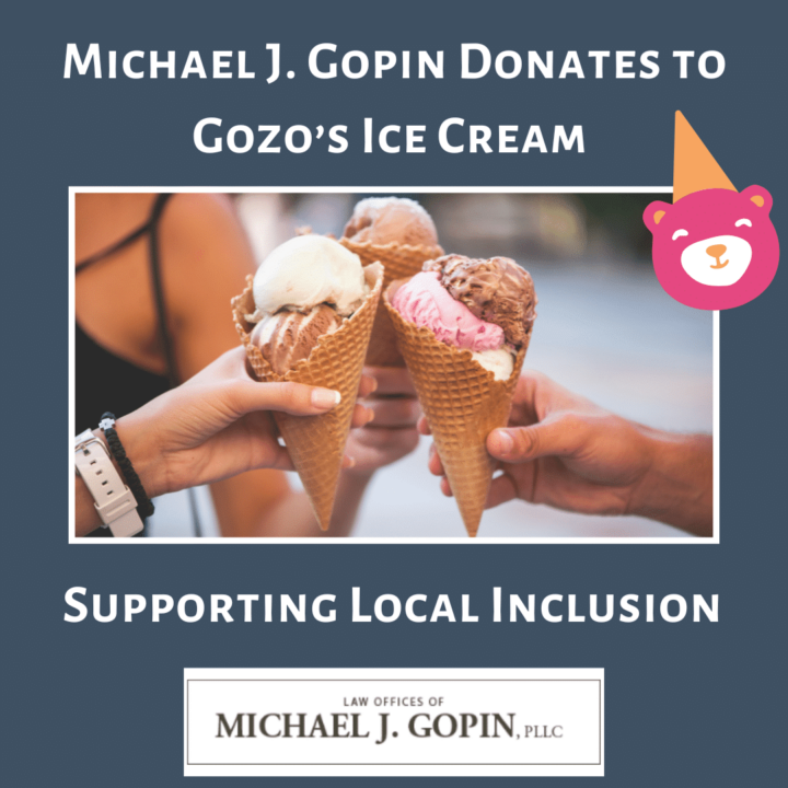 Michael J. Gopin Donates to Gozo's Ice Cream