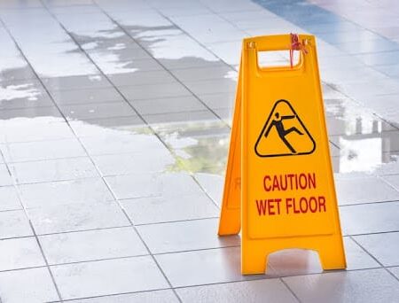 Caution wet floor